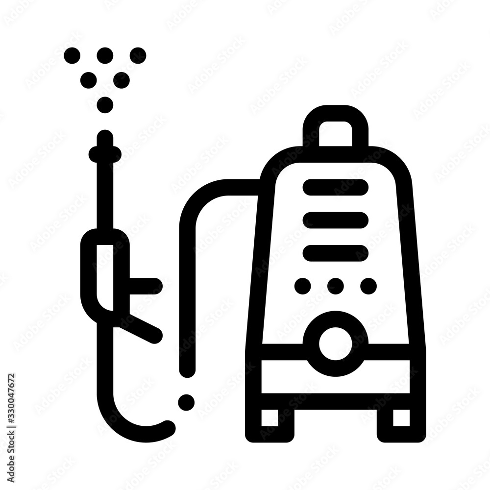 Washing Device Icon Vector. Outline Washing Device Sign. Isolated Contour Symbol Illustration Washing Device Icon Vector. Outline Washing Device Sign. Isolated Contour Symbol Illustration