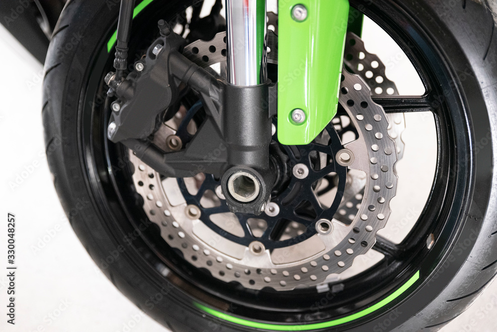 Close Up brake of motorcycle