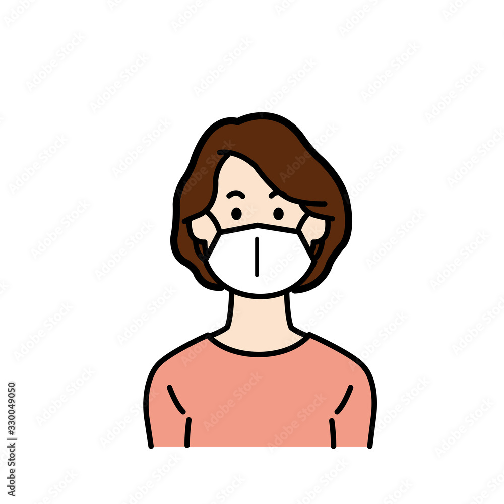 Obraz premium マスク女性