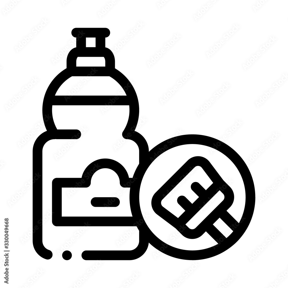 Obraz premium Liquid Bottle Icon Vector. Outline Liquid Bottle Sign. Isolated Contour Symbol Illustration