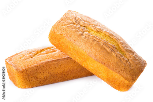 Bizcocho de panadería aislado sobre un fondo blanco photo