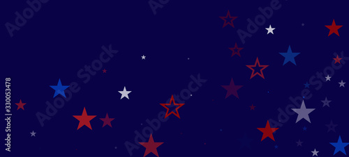 National American Stars Vector Background. USA Independence 4th of July 11th of November Memorial Labor Veteran's President's Day 