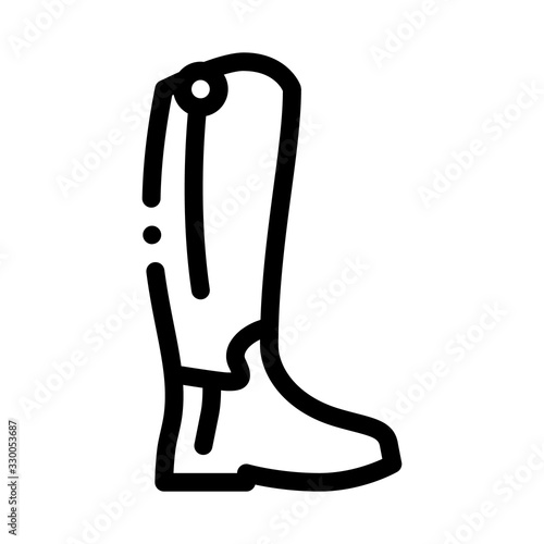 Jockey Shoes Icon Vector. Outline Jockey Shoes Sign. Isolated Contour Symbol Illustration