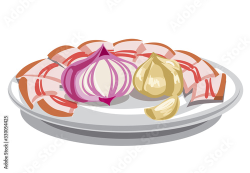 garlic with pork lard