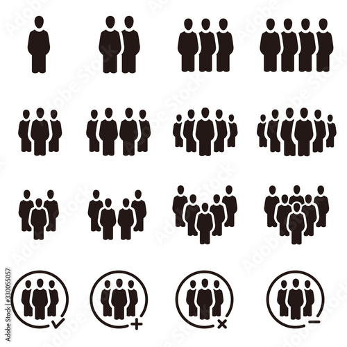 people and population icon set,vector and illustration