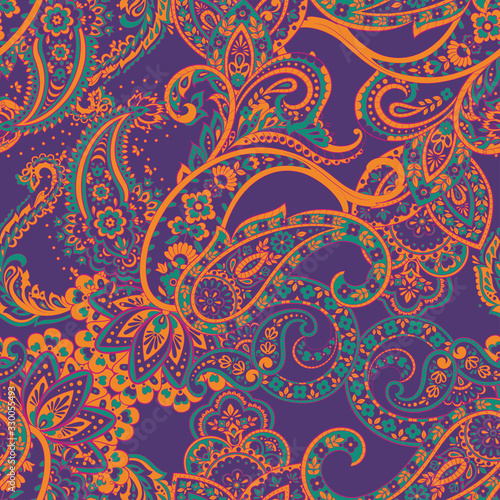 Paisley Floral oriental ethnic Pattern.