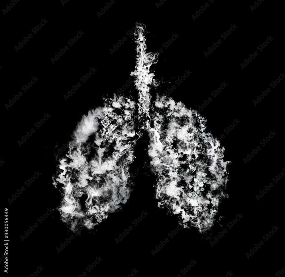  toxic smoke in Lung cancer or illness concept