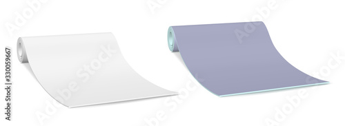 Blue yoga mat. Fitness equipment