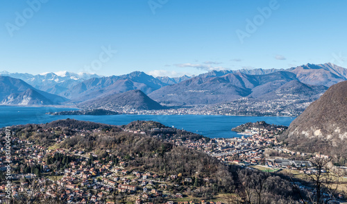 Aerial view of the Lake Maggiore