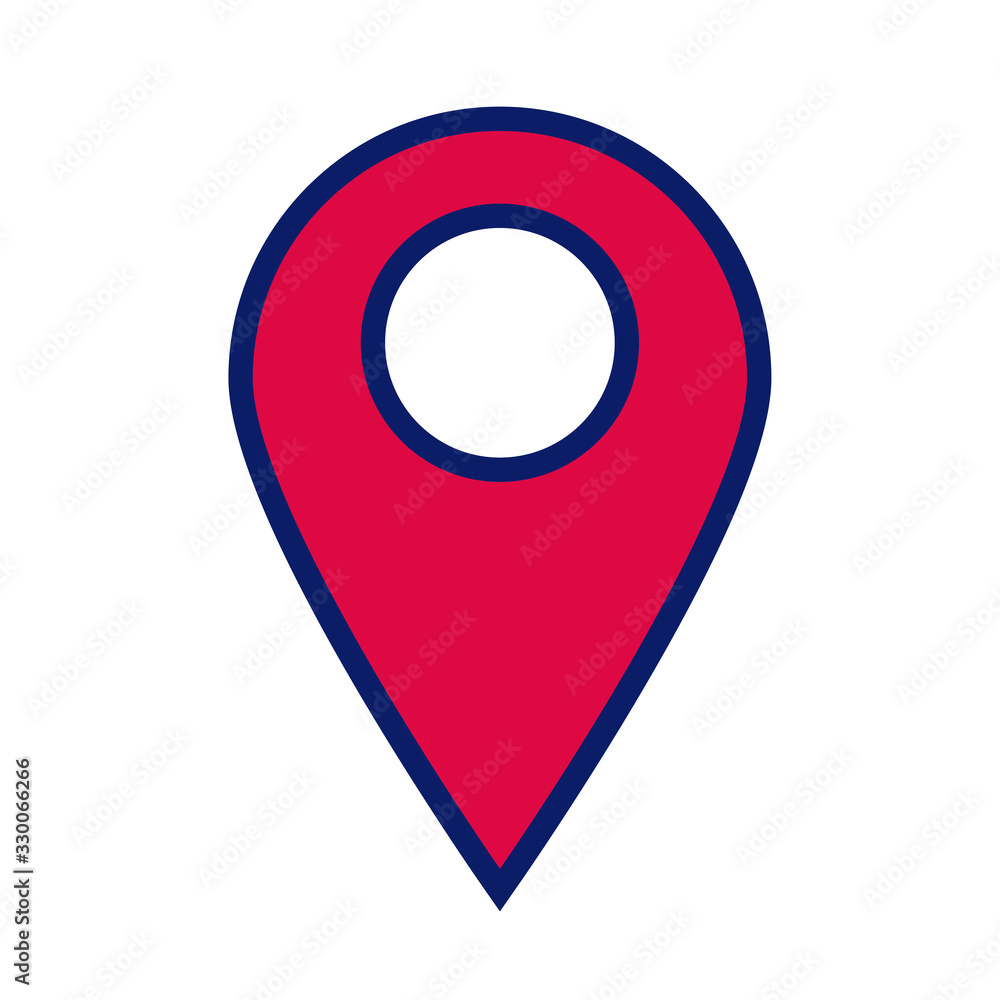 pin pointer location line and fill style icon pin pointer location line and fill style icon