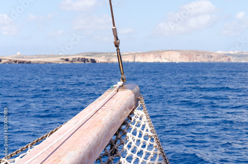 Bow of a cruise ship on the sea