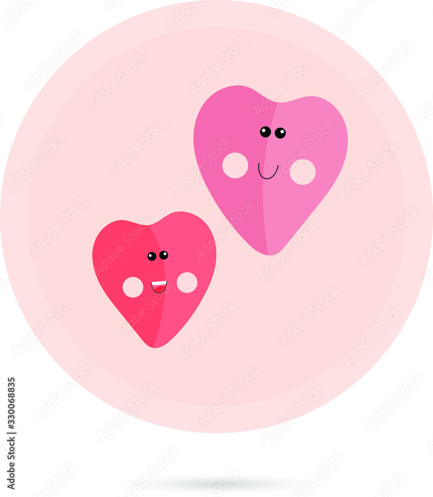 Funny Cute smiley Hearts. Happy doodle for your design. Bright and beautiful cartoon characters. Vector illustration for kids, isolated design element. Funny Cute smiley Hearts. Happy doodle for your design. Bright and beautiful cartoon characters. Vector illustration for kids, isolated design element.