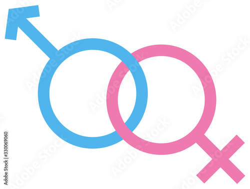 Männliche und weibliche Geschlecht Symbole, Zeichnung 02