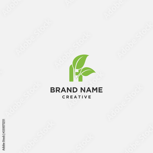 Letter A Leaf logo template design in Vector illustration 