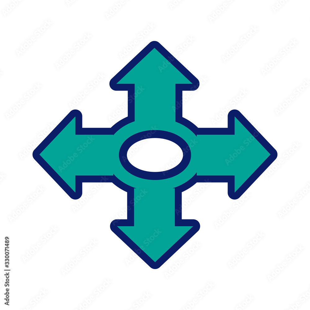 all direction arrows designer line and fill style icon all direction arrows designer line and fill style icon