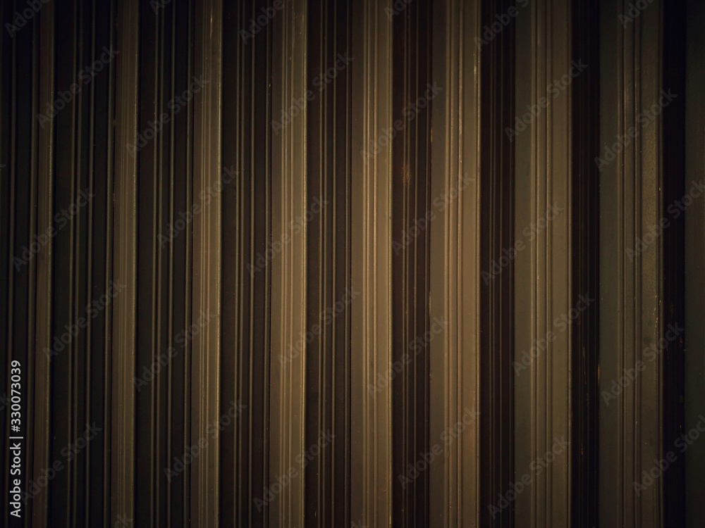 Obraz premium Brown stripped metal texture with vignette