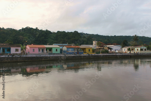 Sunset in the city of Santo Antonio, Principe Island, Sao Tome and Principe