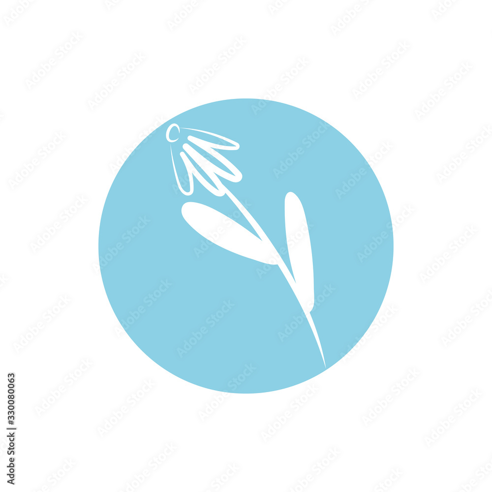 beautifull flowers and leafs garden block and line style beautifull flowers and leafs garden block and line style