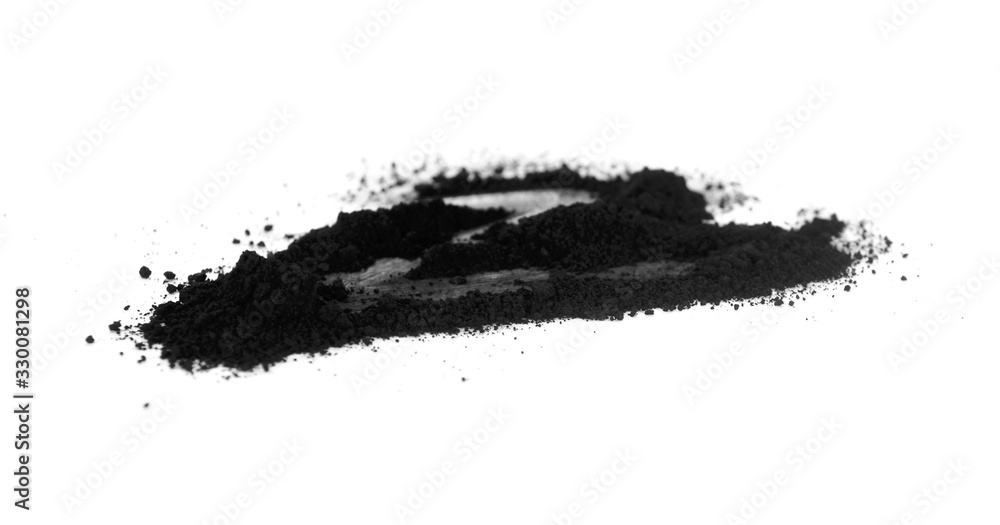 activated charcoal isolated on white background activated charcoal isolated on white background