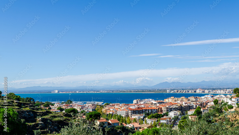 Panoramic view of L'Almadrava,Costa Brava,Catalonia,Spain