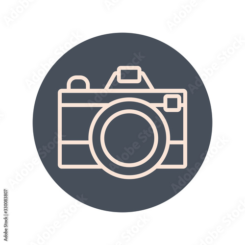 photographic camera block style icon