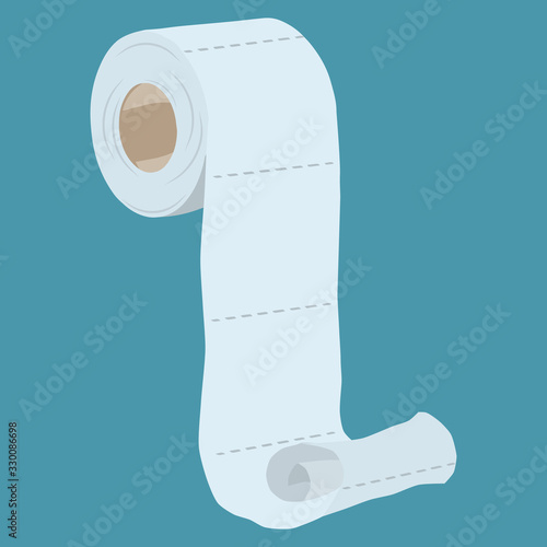 Toilet paper flat design.