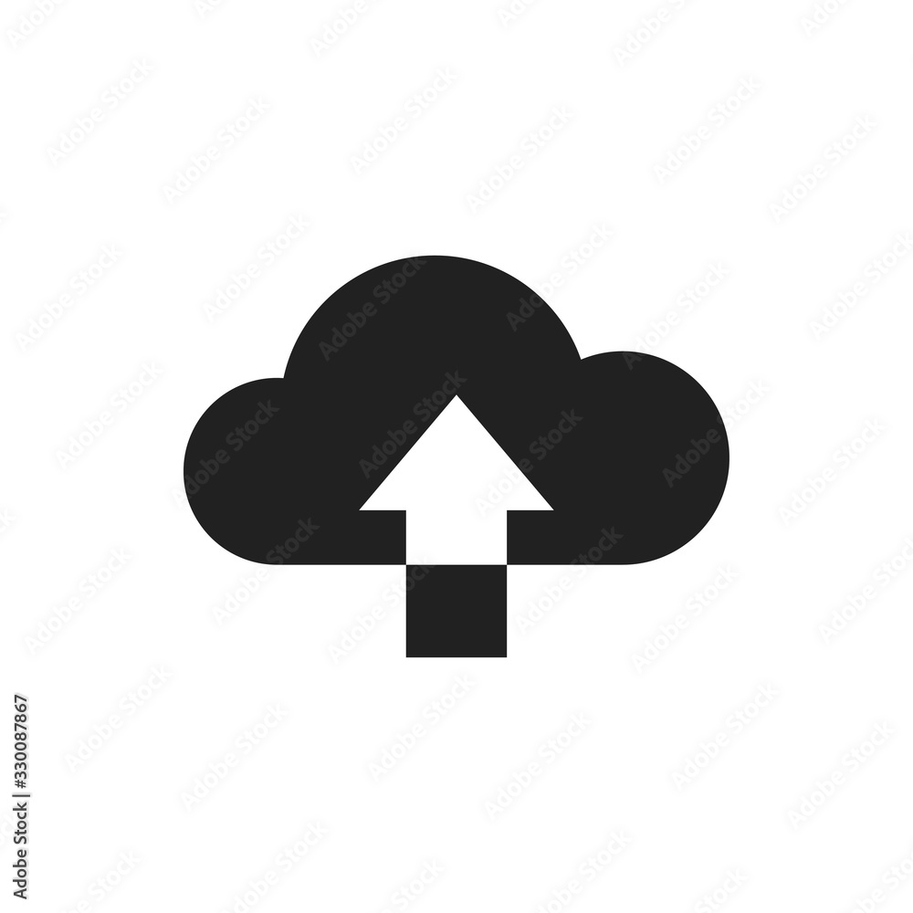 Сloud storage icon vector. Flat isolated illustration on white bacground Сloud storage icon vector. Flat isolated illustration on white bacground