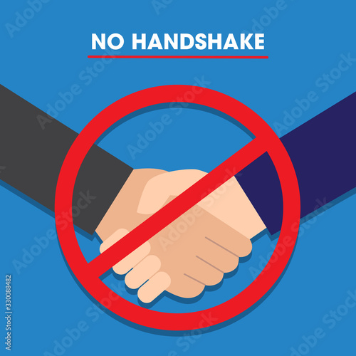 No handshake concept, Vector illustration