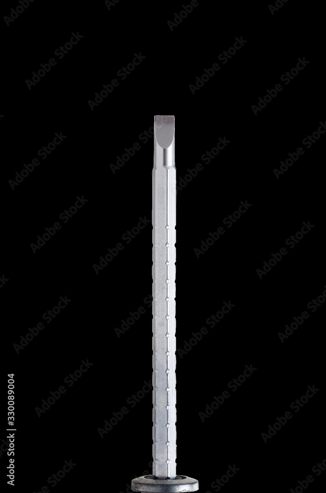 Flat head screwdriver close up macro Flat head screwdriver close up macro
