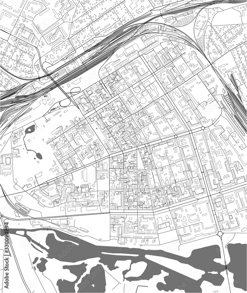 Obraz premium map of the city of Brest, Belarus