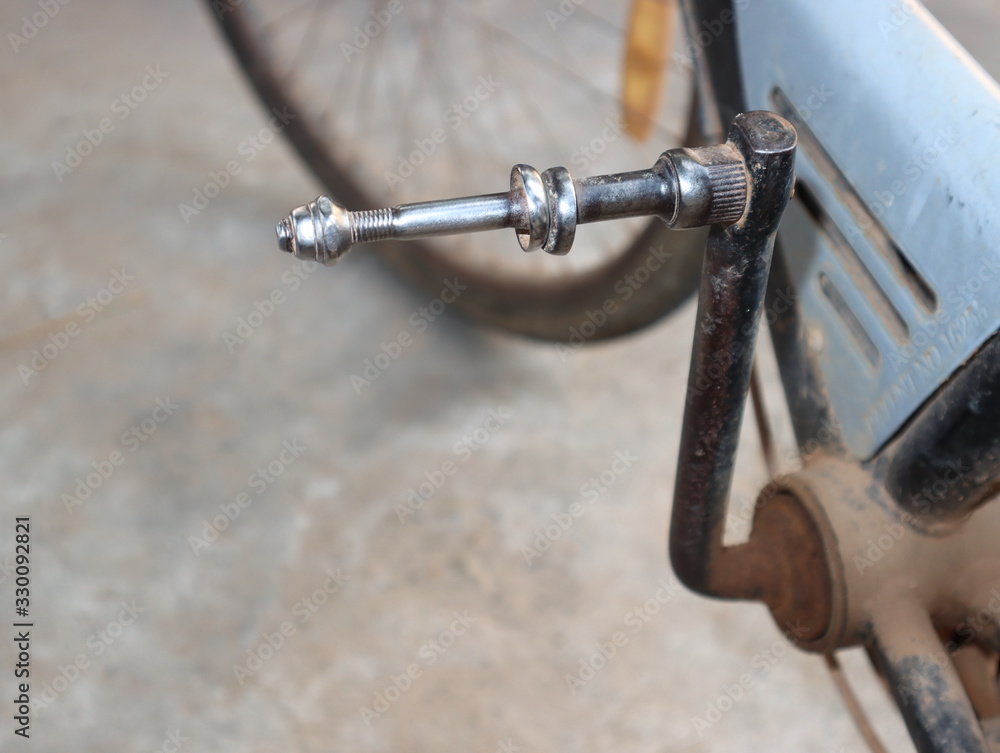 The old bicycle stairs are damaged The old bicycle stairs are damaged