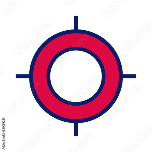 target pointer line and fill style icon