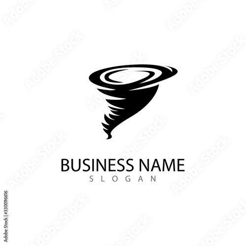 Tornado logo and storm icon  vector illustration design
