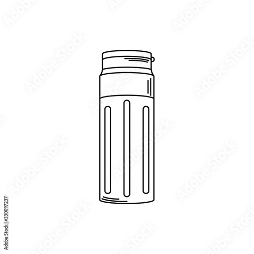 drinks liquid thermos hot or cold line style icon