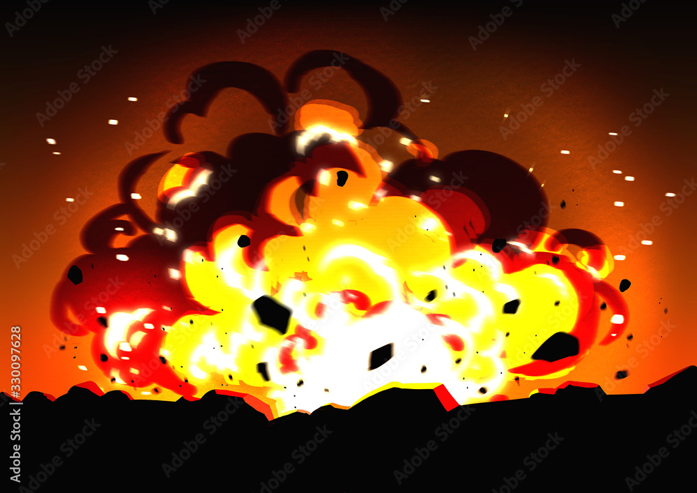 背景素材 爆発 イラスト Stock Illustration Adobe Stock