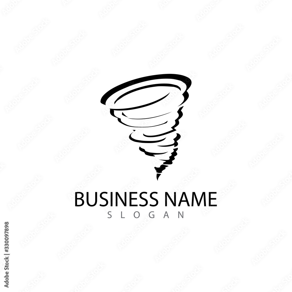 Tornado logo and storm icon vector illustration design Tornado logo and storm icon vector illustration design