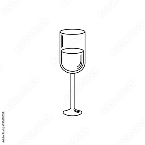 drinks champagne glass beverage alcohol liquor line style icon