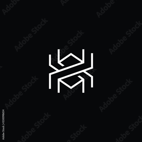  Minimal elegant monogram art logo. Outstanding professional trendy awesome artistic X XX XZ ZX initial based Alphabet icon logo. Premium Business logo White color on black background