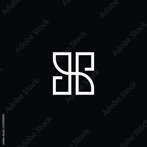  Minimal elegant monogram art logo. Outstanding professional trendy awesome artistic GG GS SG initial based Alphabet icon logo. Premium Business logo White color on black background
