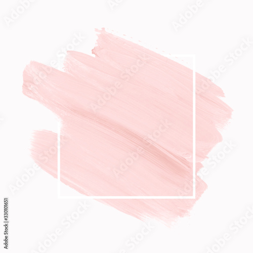 Logo brush painted watercolor background vector. Perfect design for headline and sale banner. 