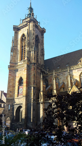 The tower of St. Martin's church in Colmar, France