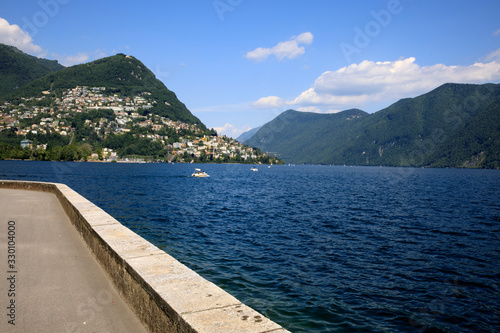 Lugano / Switzerland - June 01, 2019: Lugano lake view, Lugano, Switzerland, Europe © PaoloGiovanni