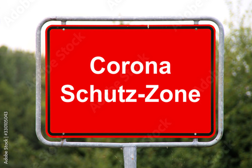 Eine Corona Schutz-Zone