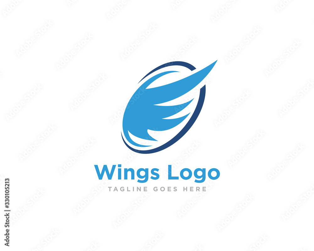 Obraz premium Wings Logo Icon Design Vector