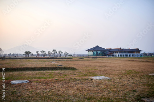 Hwangnyongsa Temple Site in Gyeongju-si, South Korea. photo