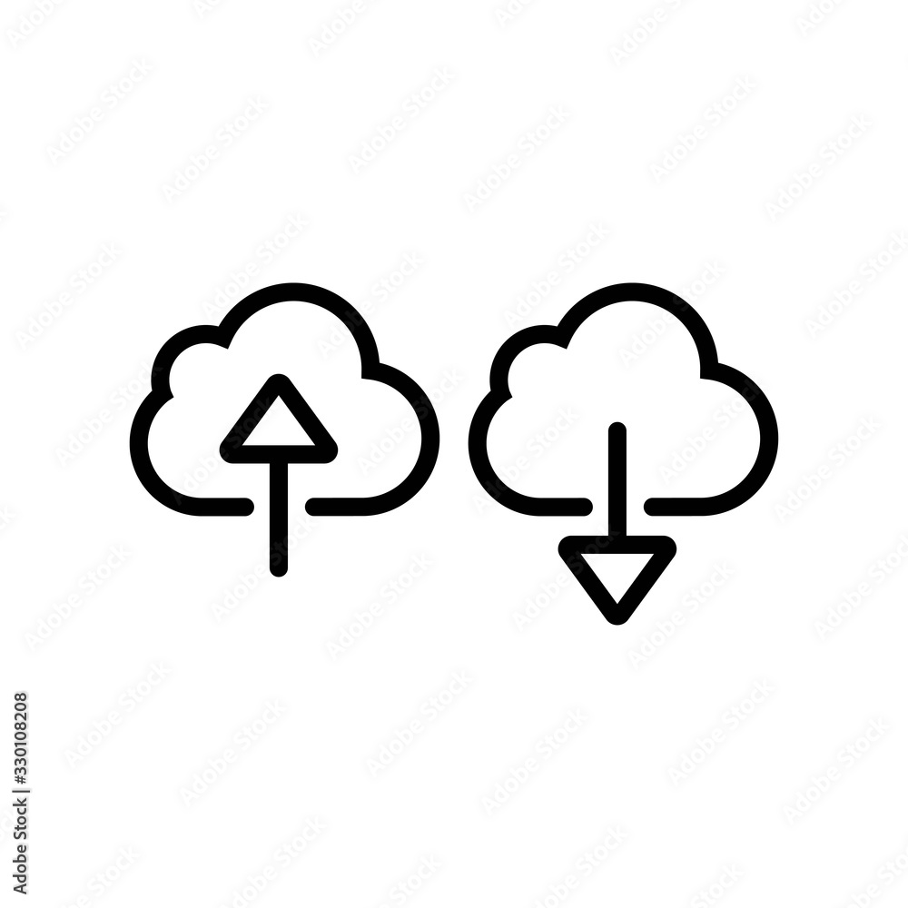 Upload cloud outline icon. linear style sign for mobile concept and web design. Cloud computing arrow up simple line vector icon. Symbol, logo illustration. Pixel perfect vector graphics Upload cloud outline icon. linear style sign for mobile concept and web design. Cloud computing arrow up simple line vector icon. Symbol, logo illustration. Pixel perfect vector graphics