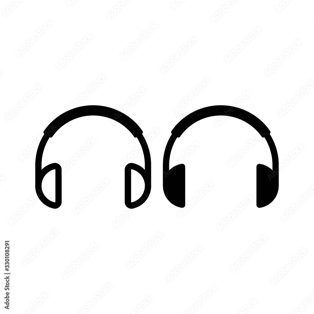 Headphones icon logo vector design Headphones icon logo vector design