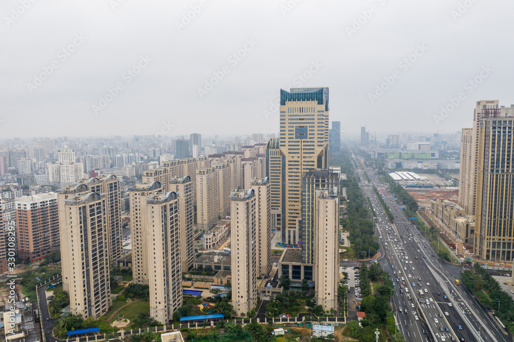 Fototapeta premium Asian city aerial