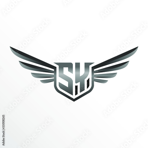 Initial Letter SY with Wings