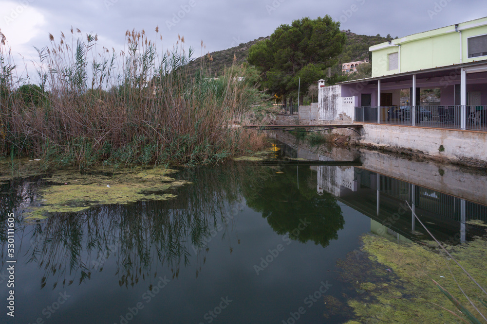 Wetland Nature reserve in La Font Sala Oliva Spain